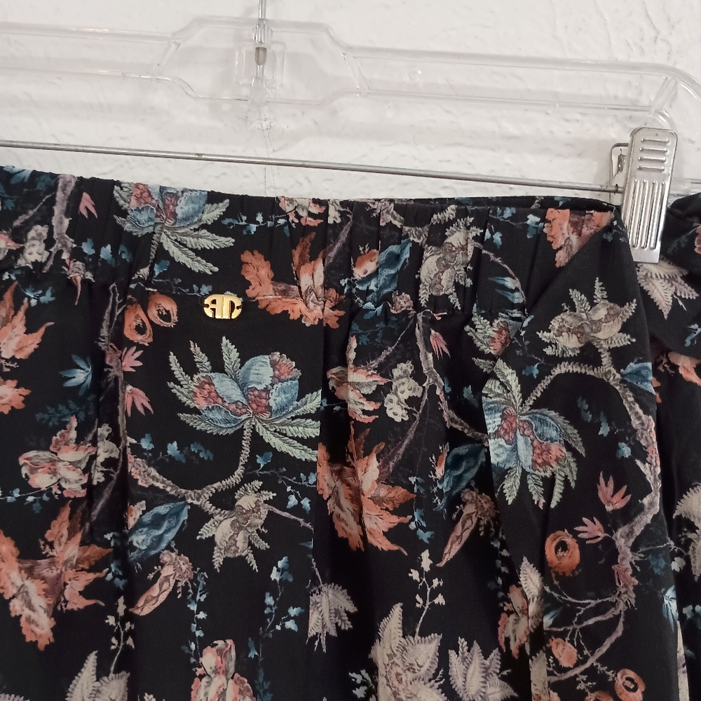 Adriana Degreas Black Floral Silk Midi Skirt - Picture 4 of 10